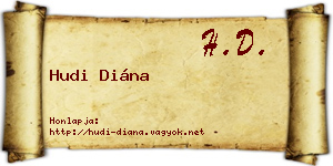 Hudi Diána névjegykártya